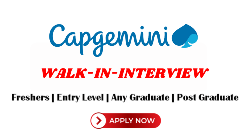 Job Openings at Capgemini for Entry-Level Freshers