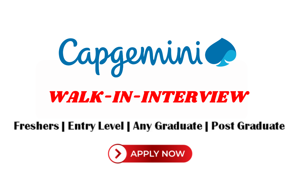 Job Openings at Capgemini for Entry-Level Freshers